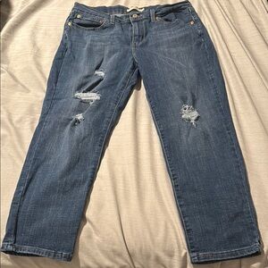 Levi's Blue Boyfriend Distressed Jeans